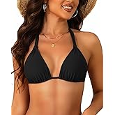 Women Triangle Bikini Top Only 2025 String Halter Sexy Swimsuit Bathing Suit Top
