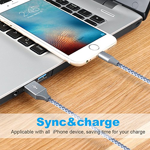 image for Cordking iPhone Charger,MFi Certified Lightning Cables 5Pack 2X3FT 2X6