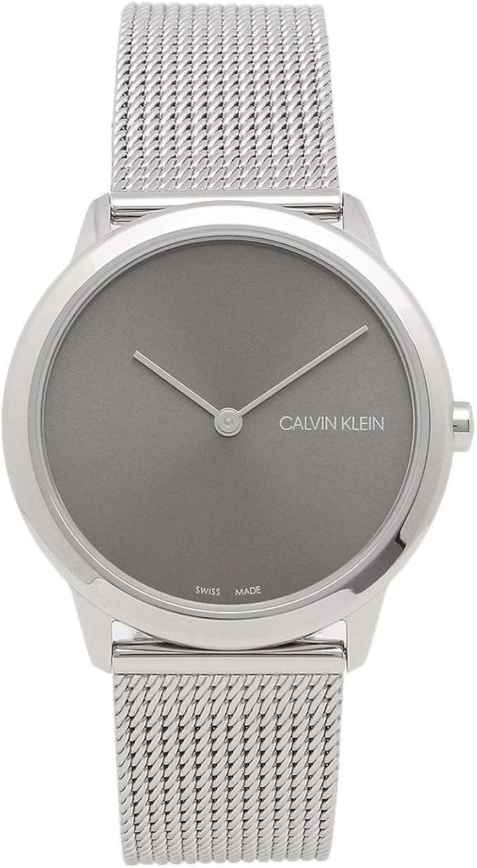 Amazon カルバンクライン 時計 メンズ ミニマル 35mm クォーツ グレー シルバー Calvin Klein K3m221y3 並行輸入品 メンズ腕時計 腕時計 通販