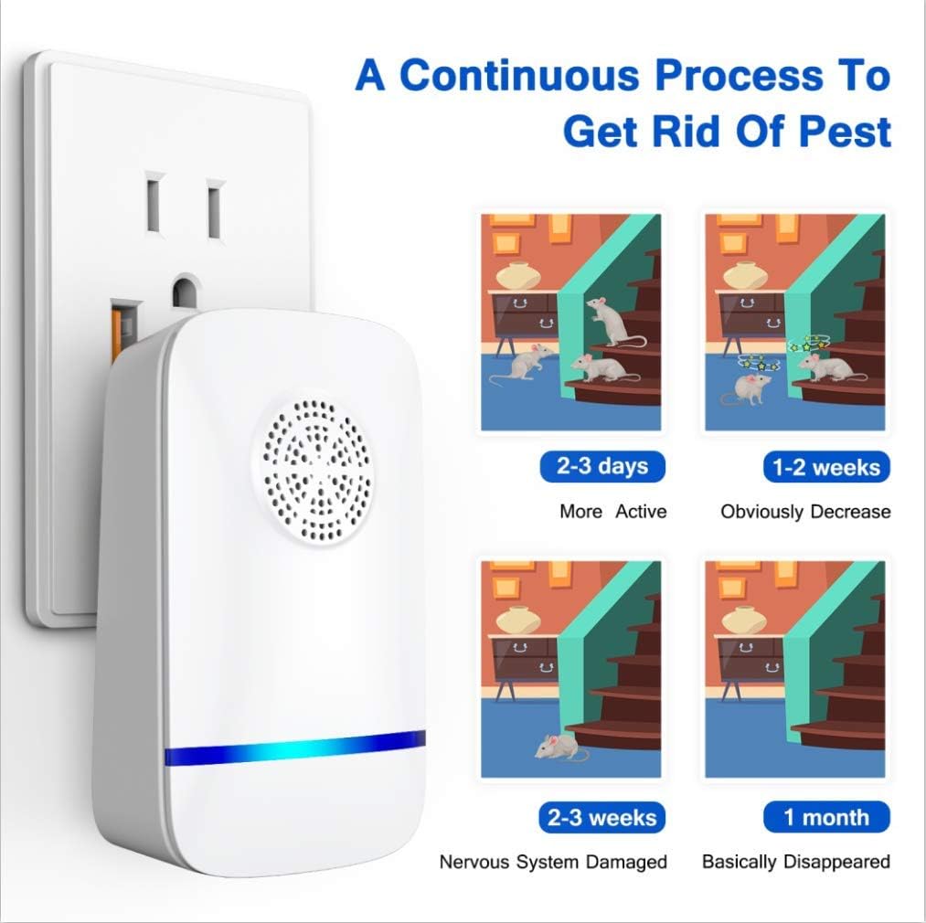Ultrasonic Pest Repeller, 6 Packs, Electronic Indoor Pest Repellent Plug in for Mosquito, Mice, Roach, Spider, Insects : Garden & Outdoor