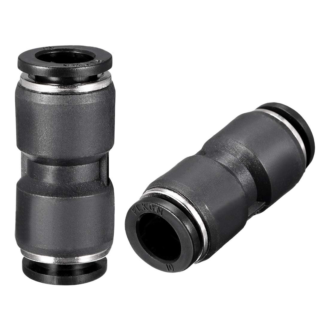 sourcing map Plastic Straight Union Push to Connect Tube Fitting 10mm OD Push Fit Lock 10pcs