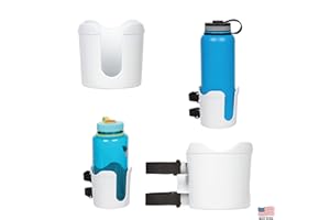 ROBOCUP Plus, (White), Add-On Accessory XL Extension Cup Holder, Larger Drink Capacity, Perfect for Boats, Golf Carts, Walkers, Wheelchairs and Work. Made in USA (Includes 1)