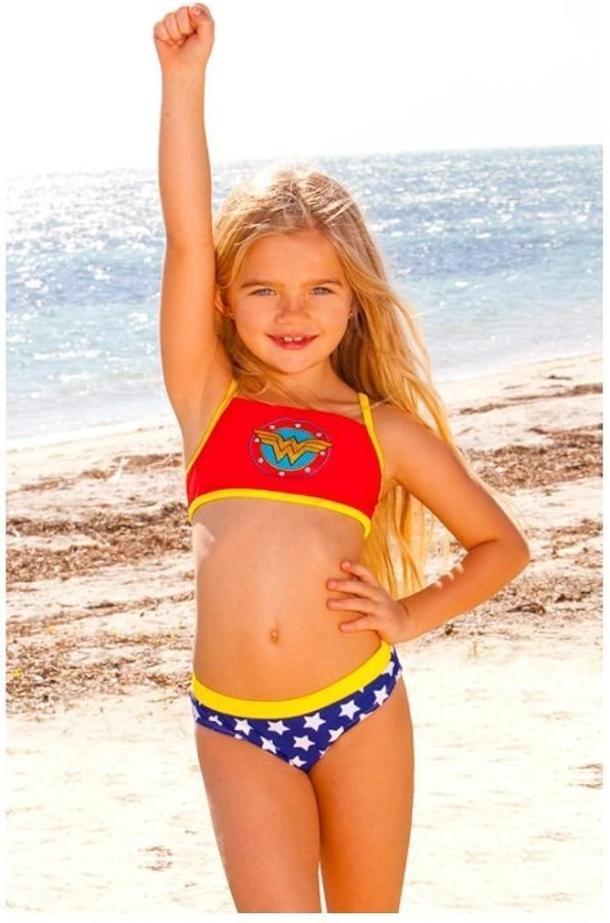 little girl wonder woman swimsuit