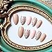 Yean Set of 24 False Nail Chic Pink Bridal Fake Nail Full Cover Nail Tips - Press on Nail Long Stiletto with Glue and Adhesive Tab for women and girls
