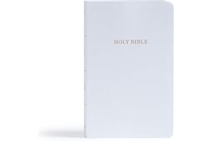 KJV Gift and Award Bible, White Imitation Leather, KJV Holy Bible, Red Letter, Pure Cambridge Text, Presentation Page, Ribbon Marker, Easy-to-Read Bible MCM Type