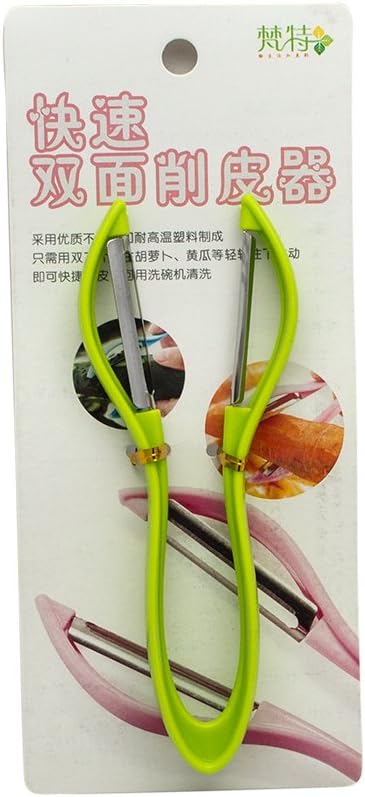 Plastic Handle Dual Sided Fruit Vegetables Peeler Muti Color