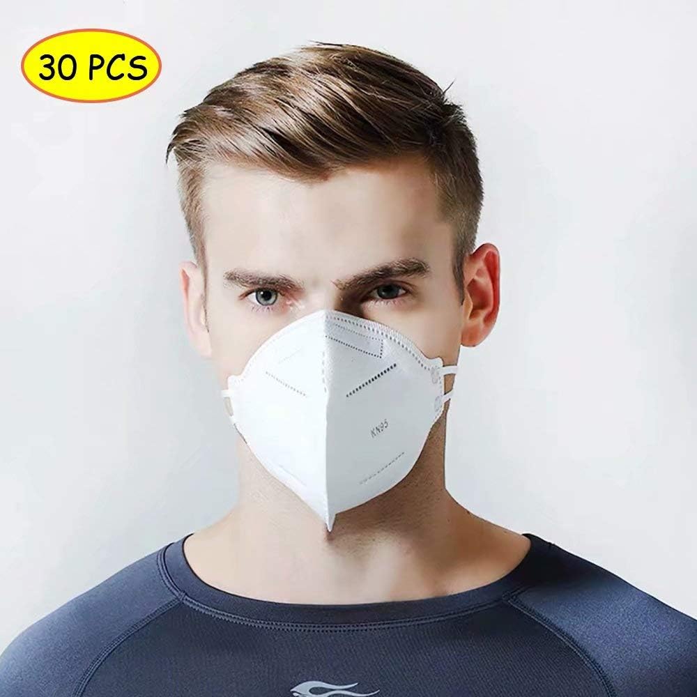 N95 Dust Face Mask,Respirator for Pollution Protection Woodworking,Running,Cycling Protection and Personal Health,Individually Hygienically Sealed Masks KN95 Safety Mask(30 Pcs)