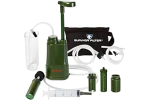 Survivor Filter PRO Extender Series - Portable Water Filter Pump with Extra Replacement Filters