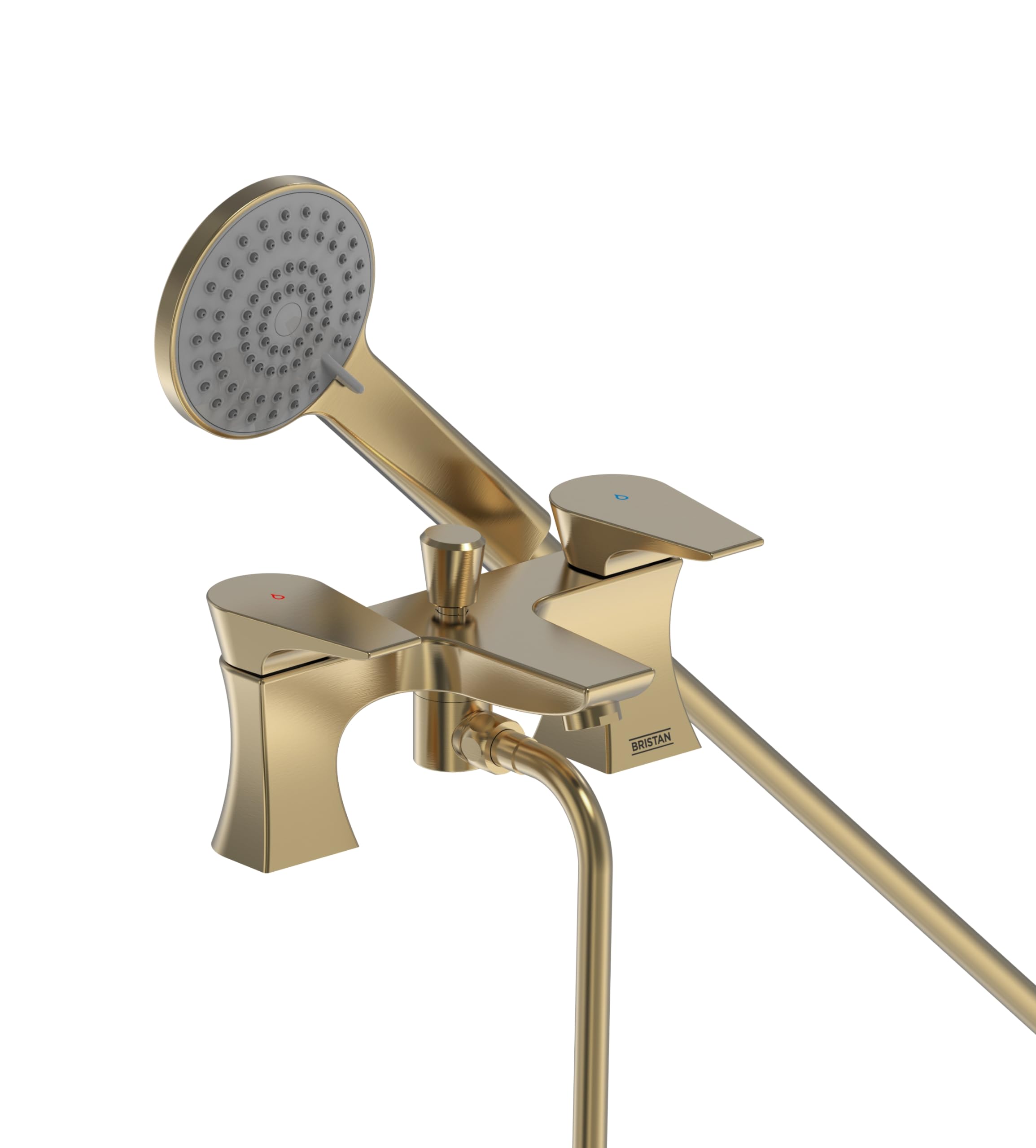 Bristan Hourglass Bath Shower Mixer Tap Brushed Brass