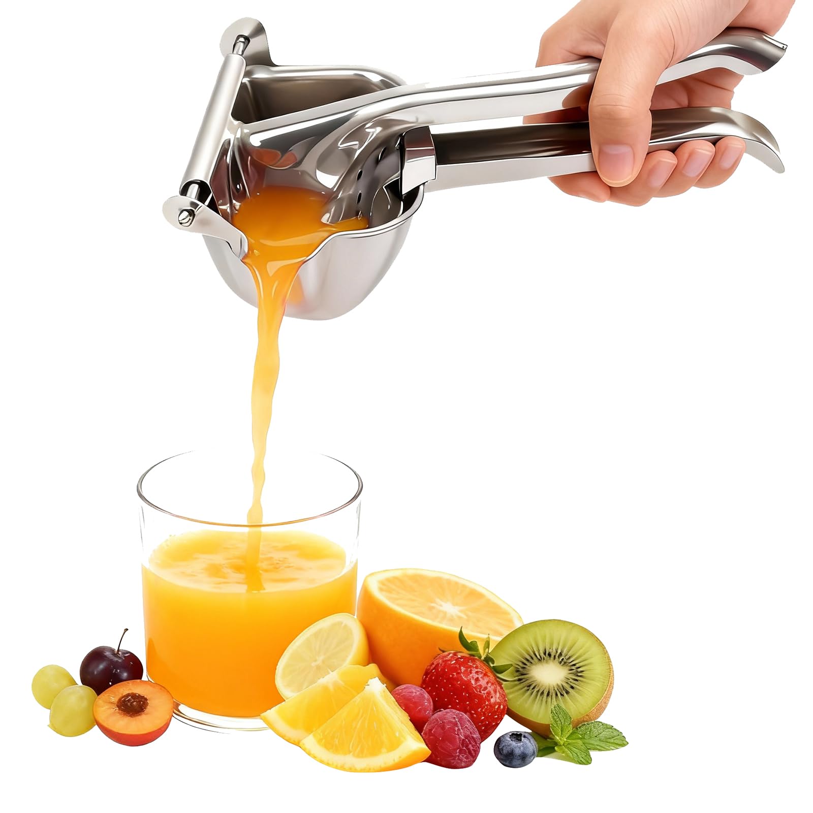 Photo 1 of Real Stainless Steel Lemon Squeezer Citrus Juicer Hand Press Heavy Duty Manual Squeeze Juice Extractor Maker Orange Lime Grapefruit Presser