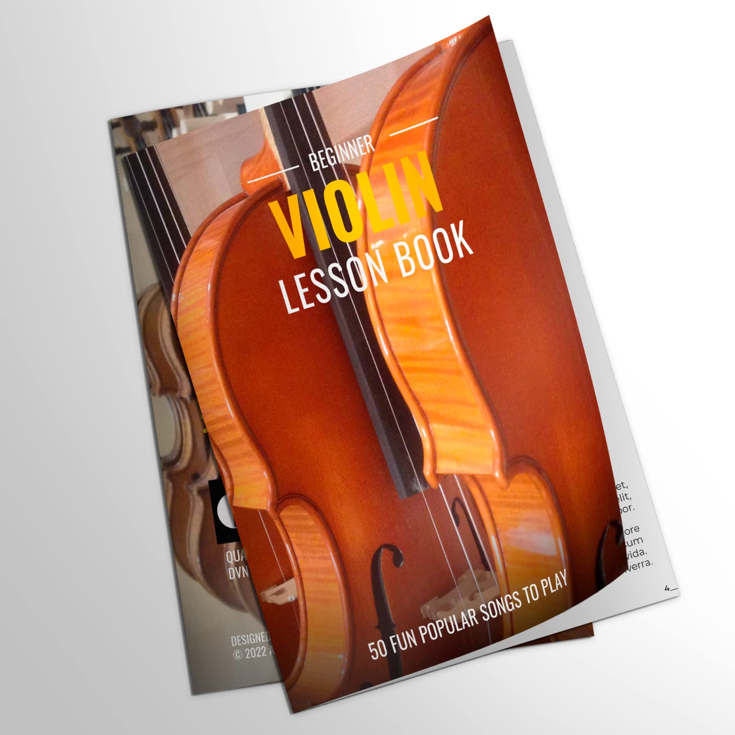 QMG Beginner Violin Lesson Book, Suitable for all Levels, Color Coded Notes, 50 Amazing & Popular Songs