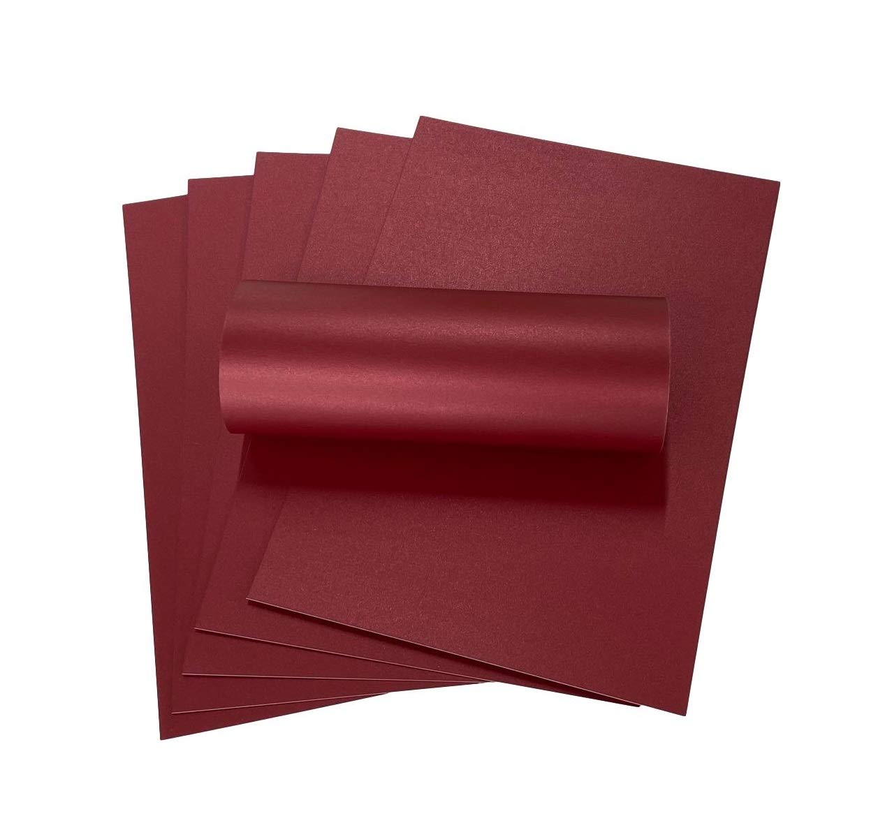 Syntego 10 Sheets Royal Red Pearlescent A4 Card Decorative 300gsm Double Sided