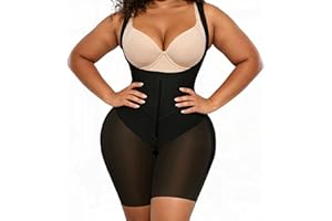 Shapewear for Women Seamless Girdle Body Shaper Underwear Butt Lifter Thigh Slimmer Bodysuit with Zipper Crotch