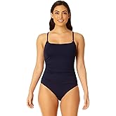 Anne Cole - Live in Color Shirred Lingerie Maillot One Piece Swimsuit-8-Strawberry