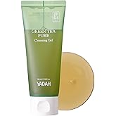 YADAH Green Tea Pure Cleansing Gel, 3.4 Fl Oz - pH Balanced Foaming Gel Cleanser Formulated with Natural Ingredients for Double Cleanse with Vegan Formula for Smooth, Gentle Face Wash