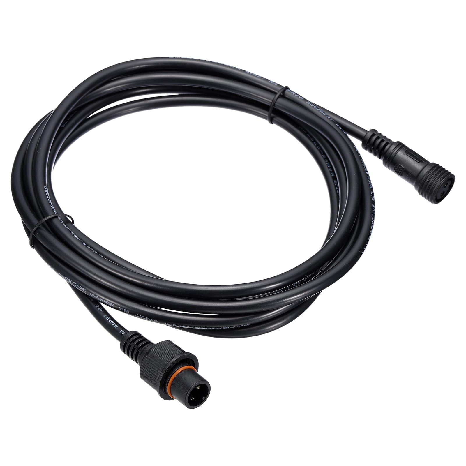 PATIKIL 9.84Ft 2 Pin Extension Cable Wire, 18AWG Waterproof IP67 Connector with Male and Female at Both Ends for LED Strips, Black