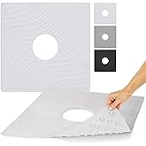 Vive Shower Mat - 22" by 22" Square Non Slip Large Bath Mat for Bathtub - Patented Design - Suction Cup Traction Skid Pad for Stalls Floors Tub - Textured Rubber with Drain Hole