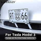 LUCKEASY Auto Accessories Exterior Modification for Tesla Model 3 US Version Universal Aluminum Alloy License Plate Frame 1PC