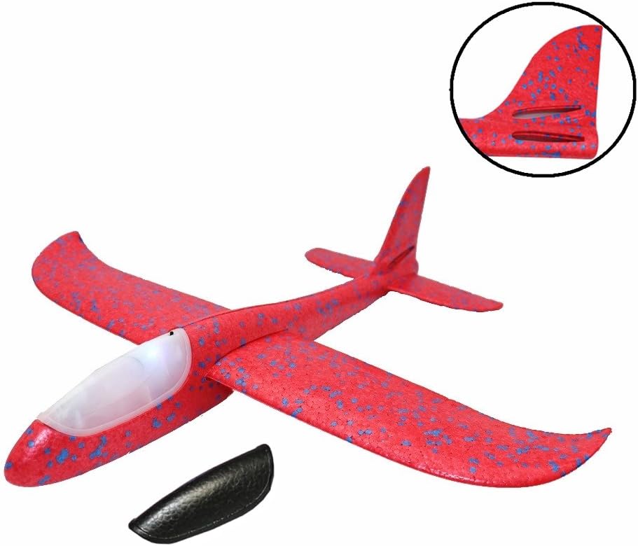 Environmental EPP Foam Glider Airplane With LED Light Night Flight Head