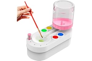 UOOEA Brush Rinser - Paint Brush Rinser for Acrylic Watercolor Palette Water-Based Paints,Pink