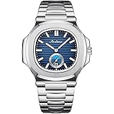 BESTKANG Men's Octagonal Stainless Steel Watch Luminous Quartz Watch Business Wristwatch