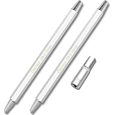 DikTalk Broken Spark Plug Remover Tool, 2-Piece Extractor Set with Left-Hand Thread and 10mm 3/8&rdquo; Drive Socket for Seized Frozen Spark Plugs in Cars Trucks and SUVs