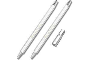 DikTalk Broken Spark Plug Remover Tool, 2-Piece Extractor Set with Left-Hand Thread and 10mm 3/8” Drive Socket for Seized Fro