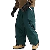 GSOU SNOW Women Men Baggy Ski Pants Loose Snowboard Pants Insulated Snow Pant Waterproof Windproof Outdoor Sport