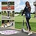 HUDORA 180 (14746) Foldable Kick Scooter Height Adjustable Aluminum Scooters with Big PU Wheels
