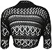 WearAll Women's Crochet Knitted Short Sleeve Bolero - Black - US 10-12 (UK 14-16)