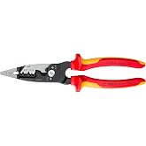 KNIPEX Tools 13 78 8 SBA Forged Wire Stripper 20-10 AWG-1000V Insulated, 8"