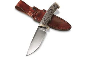 Old Timer Heritage Series 169OT 10.25in Fixed Blade Knife with Stainless Steel Drop Point Blade, Laminate Wood Handle, Full T