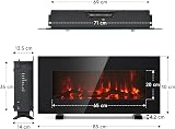 CO-Z Freestanding Electric Fireplace 85cm 900W 1800W with Remote Thermostat view 5