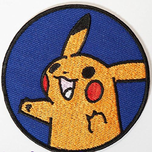 Pikachu Pokemon Patch Embroidered Iron on Badge Applique Costume Fancy Dress Pokémon Cosplay