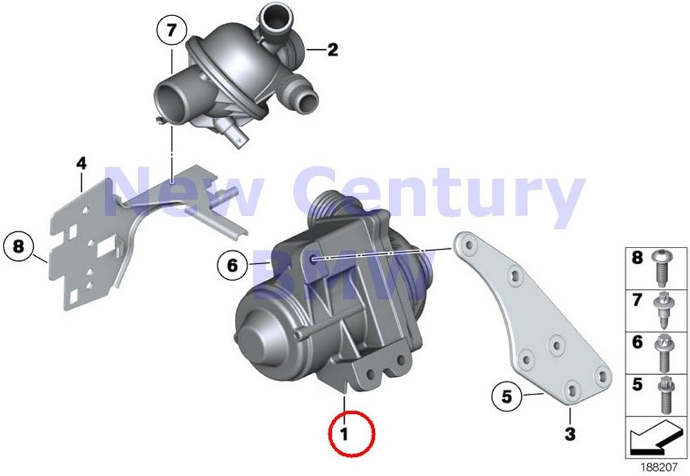 Amazon Com Bmw Genuine Waterpump Thermostat Electric Coolant Pump 535i 535xi 535xi X5 35ix X6 35ix 135i M Coupe X1 35ix 135i Z4 35i Z4 35is 335i 335xi 335i 335xi 335i 335xi