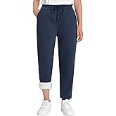 Weintee Women's Petite Fleece Pants Sherpa Lined Sweatpants for Winter