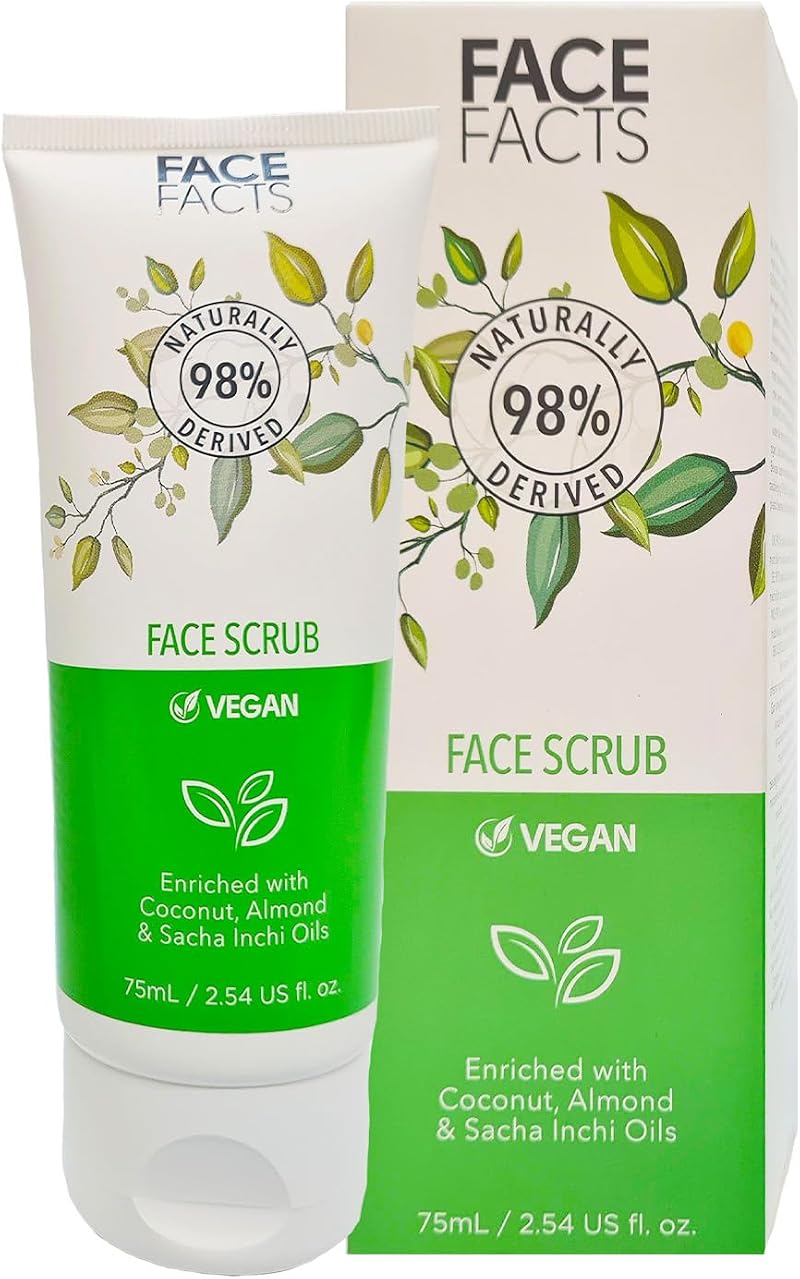 Edenpack Natural Face Scrub Gel Coconut Almond Sacha Inchi Vegan Exfoliating