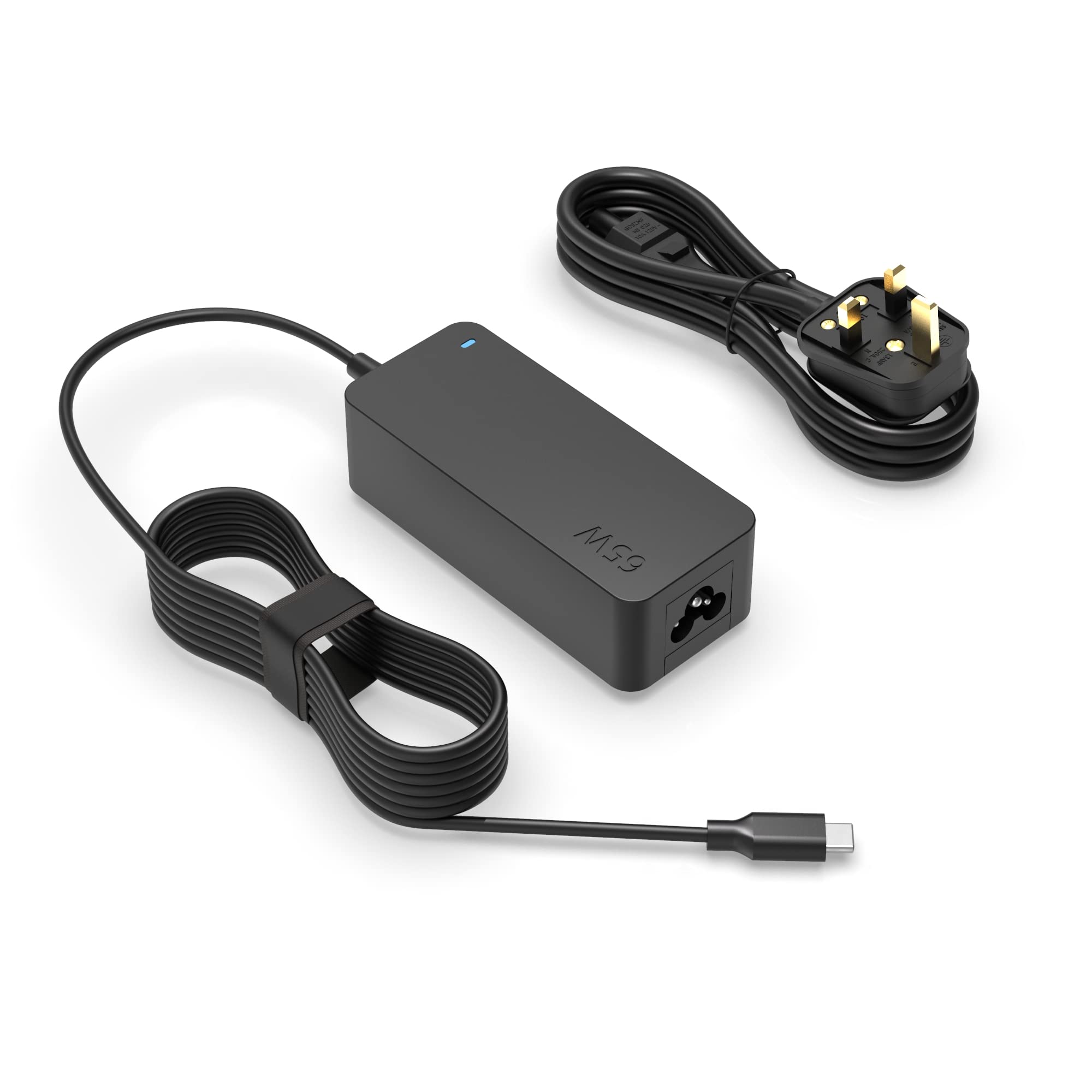 USB-C Charger Fit for HP ProBook, Elitebook x360 1030 1020 1040, 830 840 G5-G8, Fit for Chromebook, Elite, Envy, Spectre, Pavilion, Zbook 14u 15u G5 G6 Laptop Power Cord, Charging Indicator 65W 45W