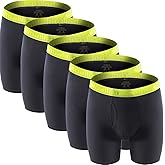 ZONBAILON Mens Pouch Boxer Briefs Big and Tall Bamboo Viscose Breathable Long Leg Underwear Pack