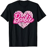 Barbie Patterned Heart Logo T-Shirt