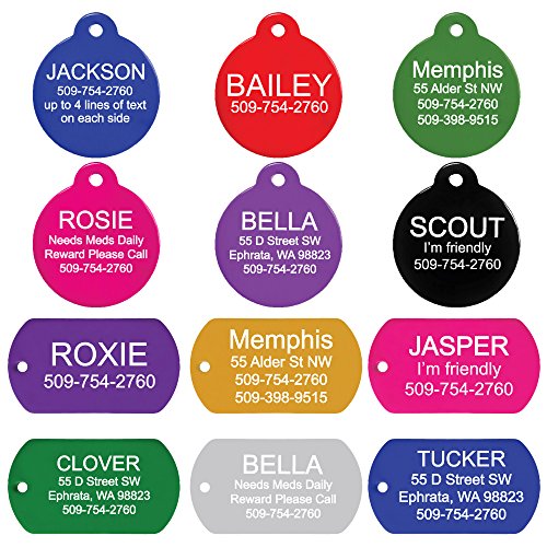 GoTags Dog Tags, Personalized Engraved Dog and Cat ID Tags for Pets