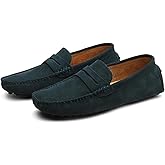 PPXID Men's Dress Loafers Slip On Casual Shoes Lightweight Soft Penny Loafers Suede Driving Boat Shoes Moccasins