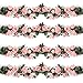 YILIYAJIA Fake Flowers Spring Garlands Rose Garlands Artificial Silk Flower Rose Vines Hanging Rose Ivy Plants for Wedding Home Office Arch Arrangements Decoration 4PCS(28.14 FT)(Pink)