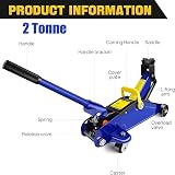 2 Tonne Low Profile Floor Jack Hydraulic Trolley Lift with Case 5.3-12.6in view 2