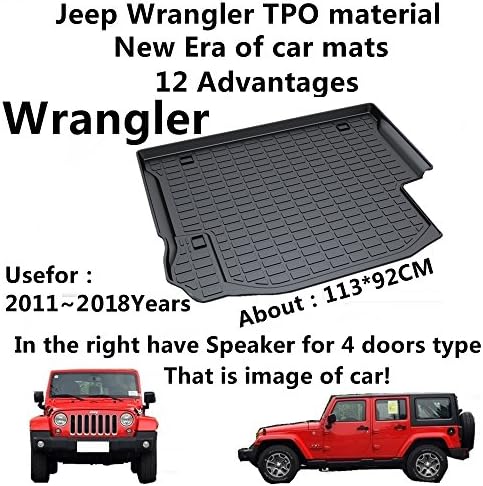 AUNAZZ/Trunk Mat Cover TPO Material Rubber Rear Trunk Cargo Liner Trunk Tray Floor Mat Cover 1 PCS Antibacterial, Waterproof, Odorless