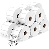 Printholic 12 Rolls 2" x 1" Direct Thermal Labels for Barcodes Postage Address Shipping Labels Compatible with Rollo & Zebra Desktop Printers Adhesive - 1300 Labels/Roll