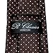 Retreez Pin Dots Woven Microfiber Men's Tie - Dark Brown with Brown Pin Dots