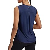 baleaf Women's Sleeveless Athletic Tops Workout Tank Tops Running UPF 50+ Breathable Lightweight Tennis Dry Loose Fit