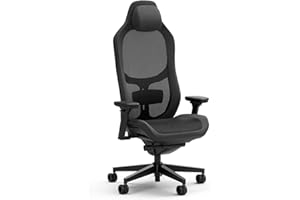 Fractal Design Refine Mesh Dark Gaming Chair - Ergonomic Office Desk Chair Functionality with 4D Adjustable Armrests, High-Back Support, Lumbar Cushion, and Breathable Mesh