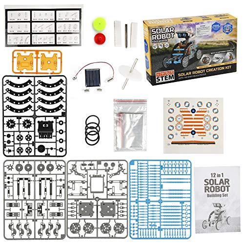 Innoo Tech Stem Robot Educational Toys for kids 8 9 10+ Years Old Solar Robot Science Kits, 12-in-1 STEM Solar Power Toys Kits DIY Science Coding Experiment Educational Building